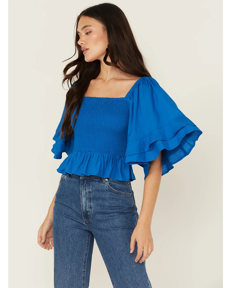 Shyanne Women's Ruffle Sleeve Top