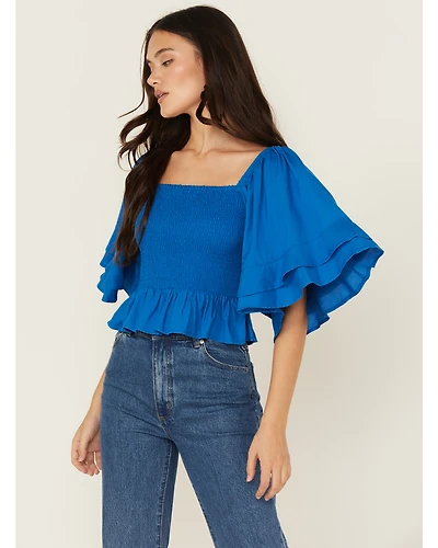 Shyanne Women's Ruffle Sleeve Top