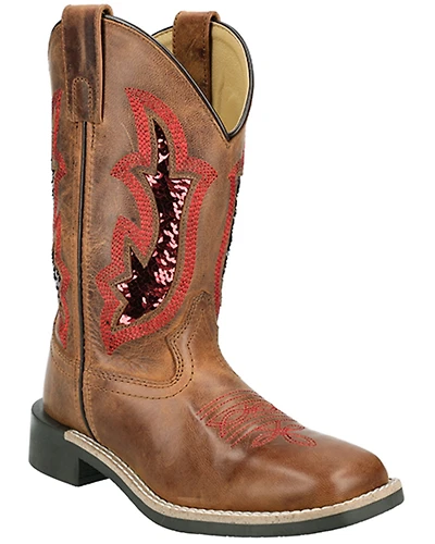 Smoky Mountain Little Girls' Nevada Western Boots - Broad Square Toe