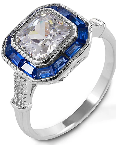 Kelly Herd Women's Small Asscher Cut Blue Spinel Ring