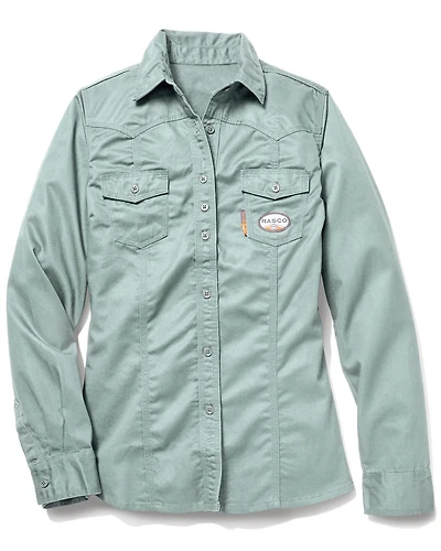Rasco Women's FR Long Sleeve Button Down Work Shirt