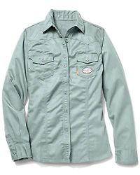Rasco Women's FR Long Sleeve Button Down Work Shirt