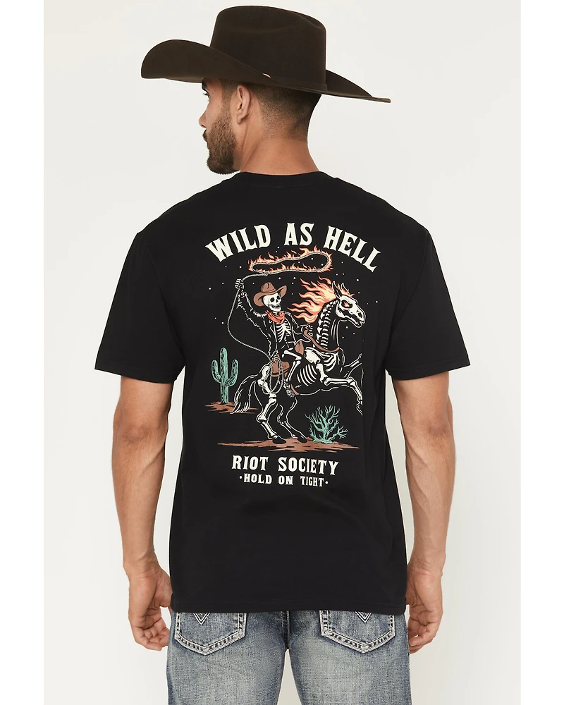 Riot Society Men's Wild As Hell Short Sleeve Graphic T-Shirt