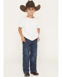 Wrangler Retro Little Boys' Jackson Hole Dark Wash Relaxed Bootcut Stretch Denim Jeans