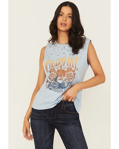 Idyllwind Women's Wild Fire Embellished Sleeveless Graphic Tank