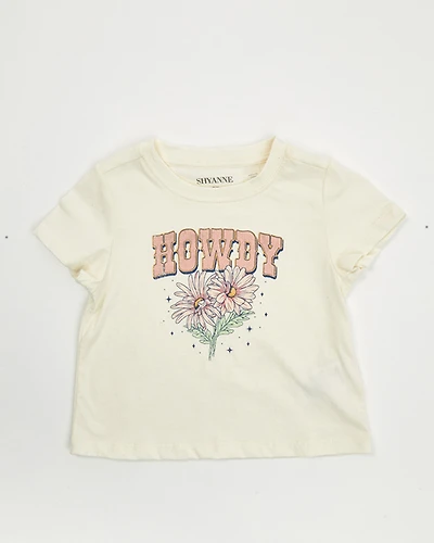 Shyanne Toddler Girls' Howdy Short Sleeve Graphic Tee