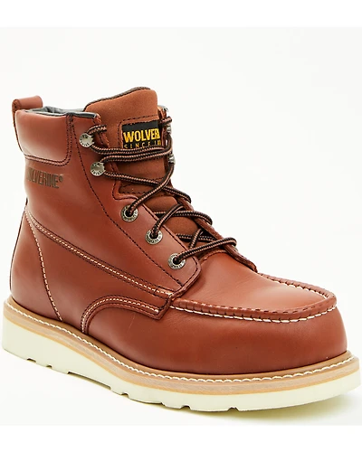 Wolverine Men's 6" Moc Toe Exclusive Wedge Work Boots - Steel