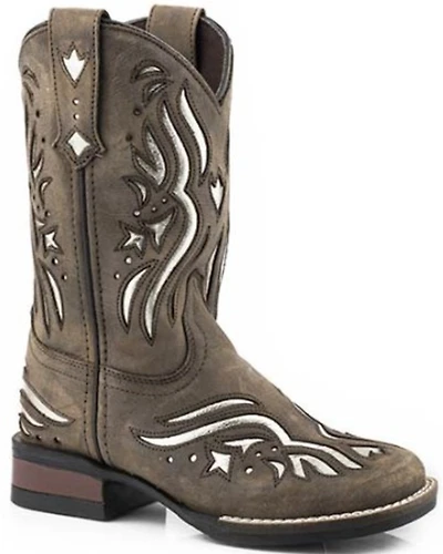 Roper Little Girls' Shiloh Western Boots - Broad Square Toe