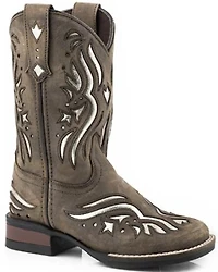 Roper Little Girls' Shiloh Western Boots - Broad Square Toe