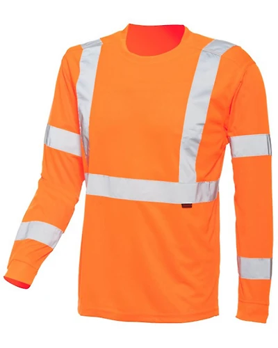 Wolverine Men's Hi-Vis Caution Long Sleeve Work T-Shirt