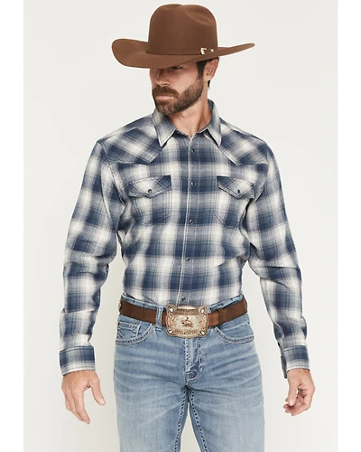 Cody James Men's Rio Bravo Plaid Print Long Sleeve Flannel Shirt