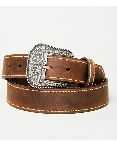 Ariat Women's Leather Belt with Engraved Buckle