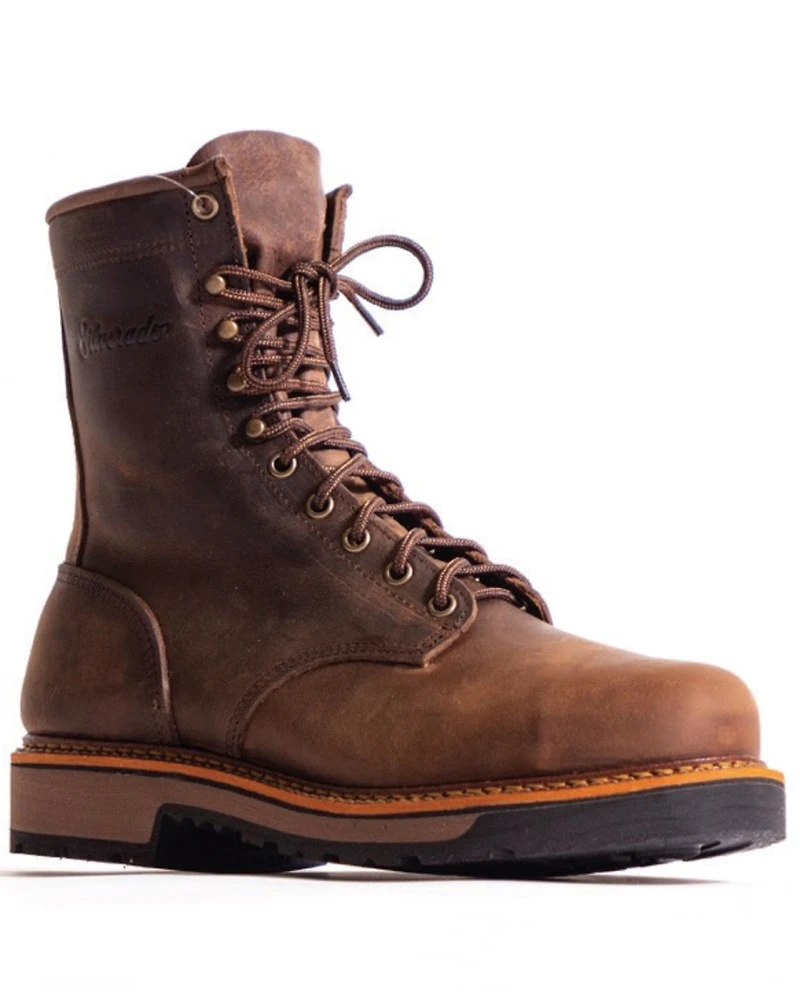 Silverado Men's 8" Lace-Up Work Boots - Soft Toe