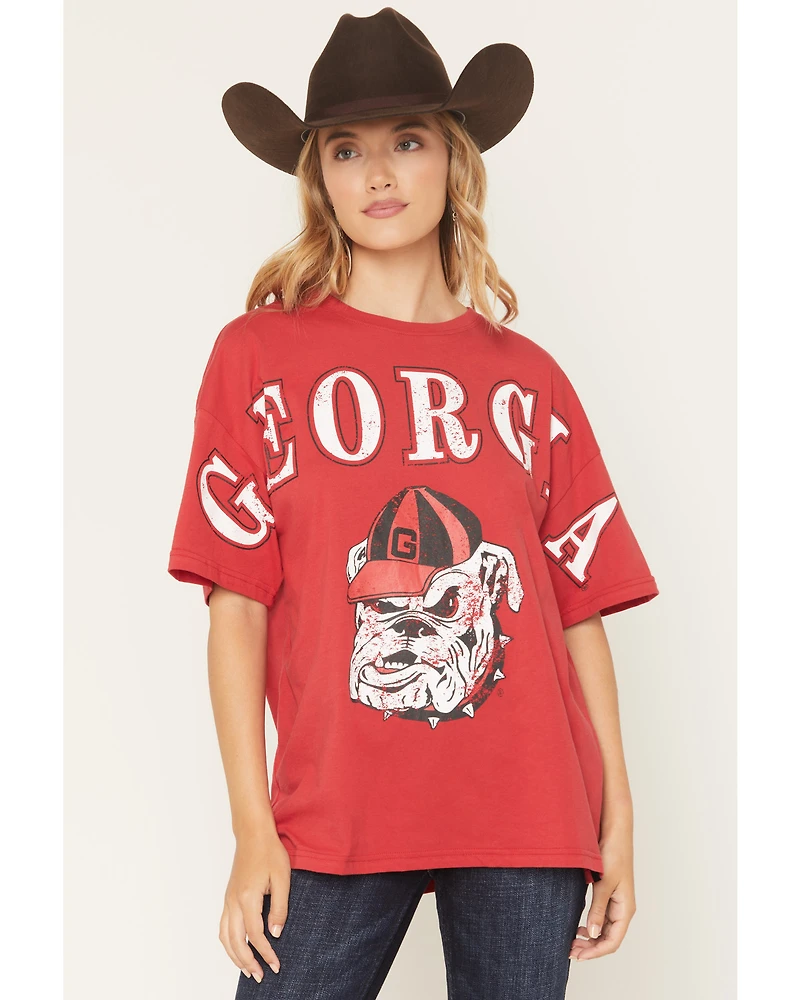 Gameday Women's UGA Southern Split Short Sleeve Graphic Tee