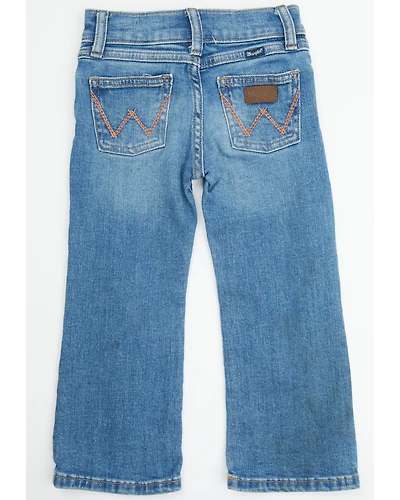 Wrangler Toddler Girls' Medium Wash Bootcut Denim Jeans