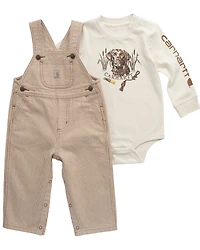 Carhartt Infant Boys' Onesie and Overall Set - 2 Piece