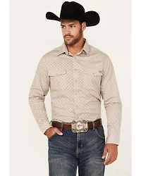 Justin Men's Boot Barn Exclusive Geo Print Long Sleeve Button-Down Stretch Western Shirt