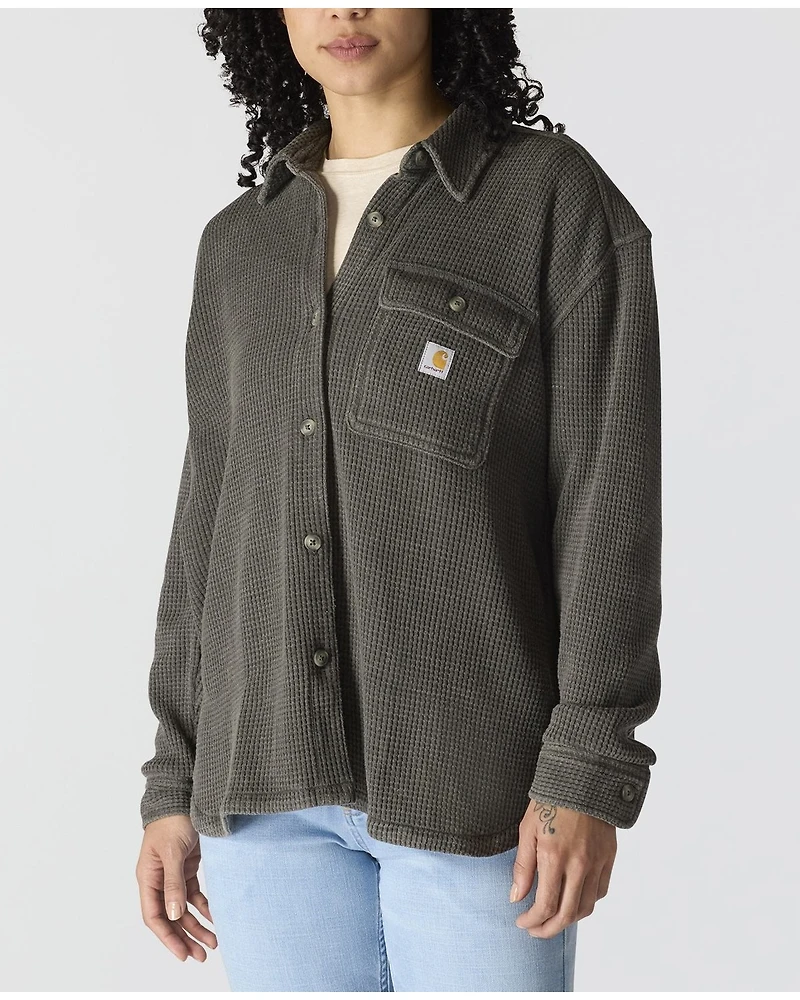 Carhartt Women's Oversized Fit Heavyweight Waffle Knit Work Shirt
