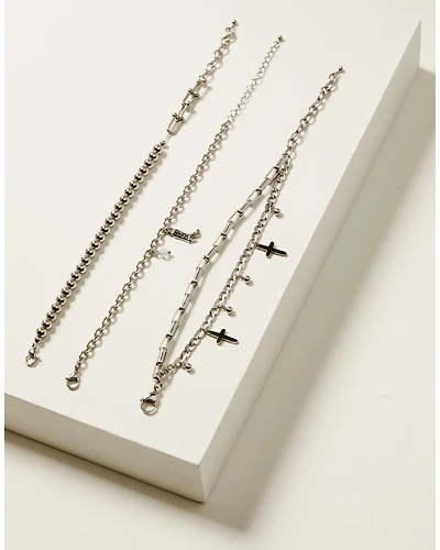 Shyanne Women's Cross Bracelet Set - 3 Piece