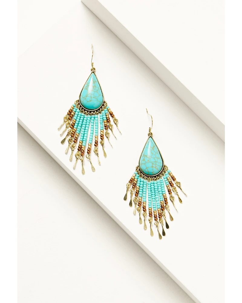 Shyanne Women's Desert Boheme Beaded Fringe Earrings