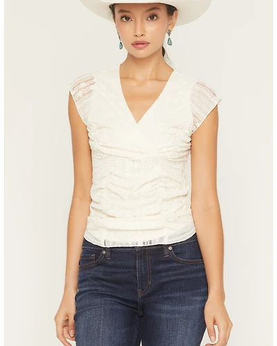 Shyanne Women's Lizlane Lace Short Sleeve Shirt
