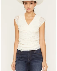 Shyanne Women's Lizlane Lace Short Sleeve Shirt