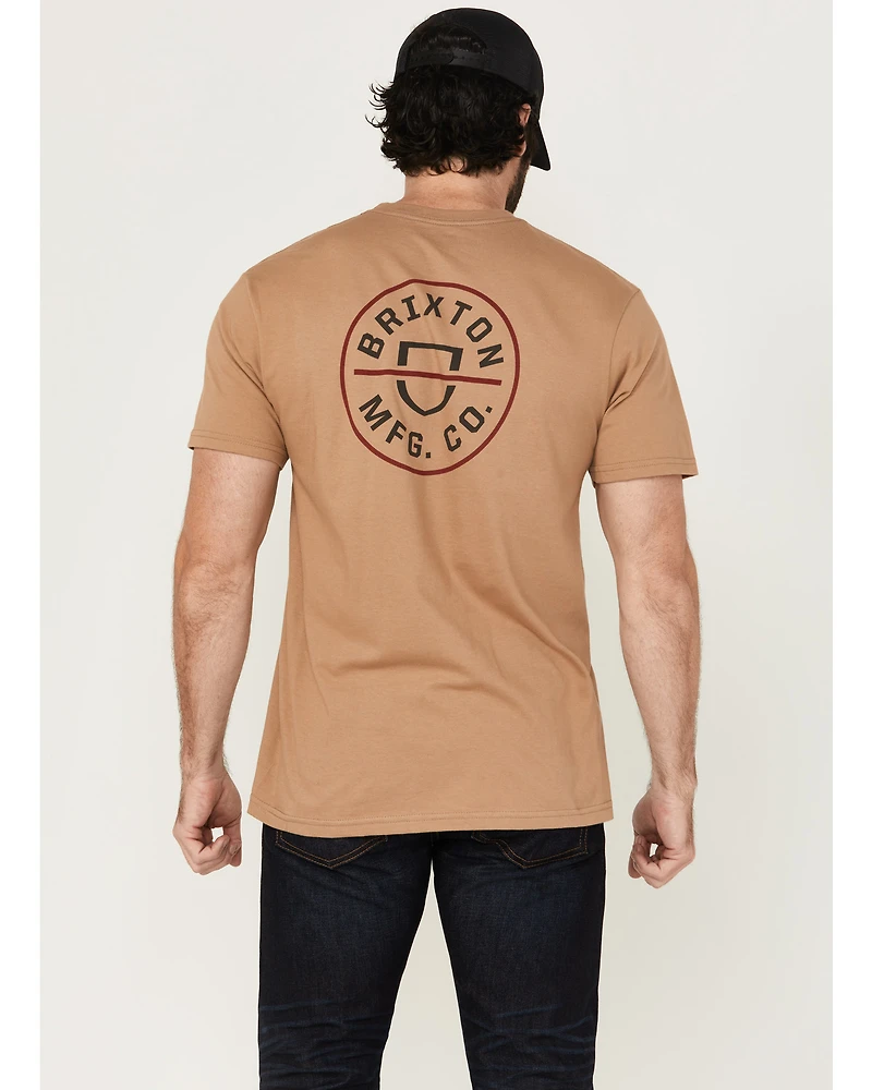 Brixton Men's Crest II Logo Short Sleeve Graphic T-Shirt