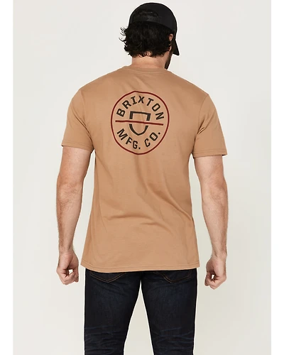 Brixton Men's Crest II Logo Short Sleeve Graphic T-Shirt