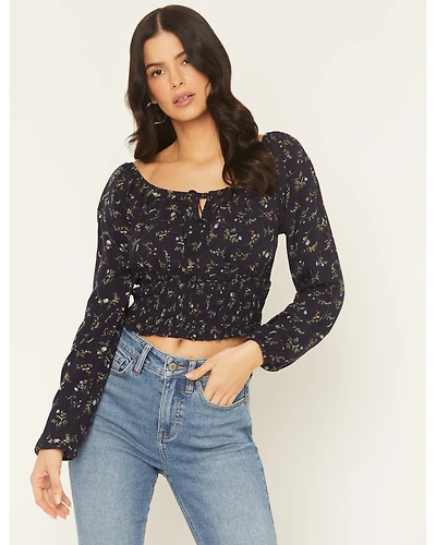Idyllwind Women's Turner Ditsy Floral Print Long Sleeve Top