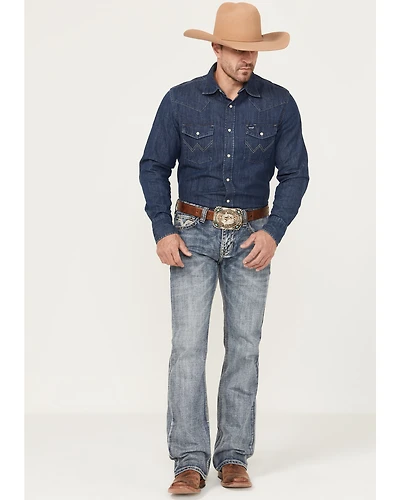 Rock & Roll Denim Men's Pistol Medium Wash Bootcut Jeans
