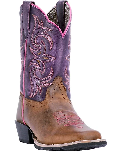 Dan Post Little Girls' Majesty Western Boots - Square Toe