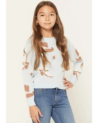 Sugar California Girl's Cowboy Boot Sweater
