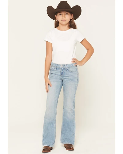 Ariat Girls' Aisha Light Wash Bootcut Denim Jeans