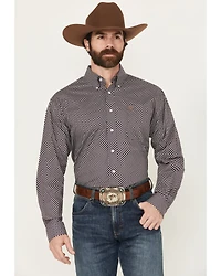 Cinch Men's Floral Print Long Sleeve Button-Down Stretch Western Shirt