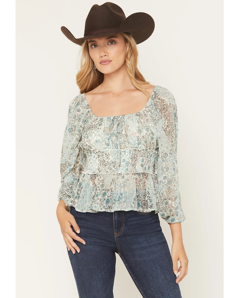 Ash & Violet Women's Boot Barn Exclusive Printed Long Sleeve Shirt