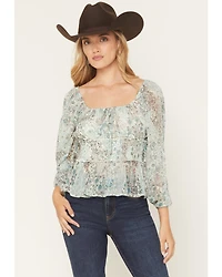 Ash & Violet Women's Boot Barn Exclusive Printed Long Sleeve Shirt