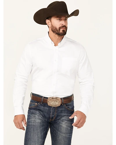 Cody James Men's Basic Twill Long Sleeve Button-Down Performance Western Shirt - Big