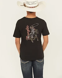 Wrangler Boys' Cowboy Short Sleeve Graphic T-Shirt