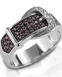 Kelly Herd Women's Cognac Buckle Ring