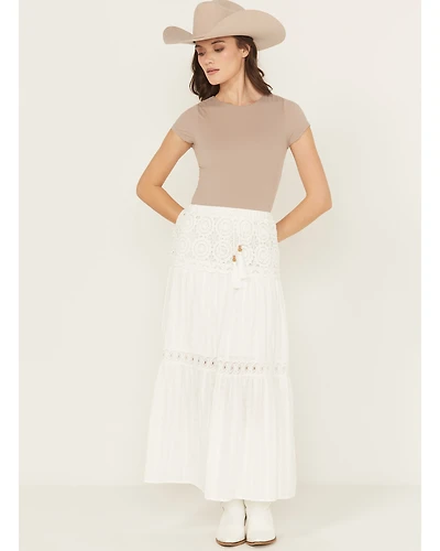 Miss Me Women's Crochet Lace Yoke Skirt