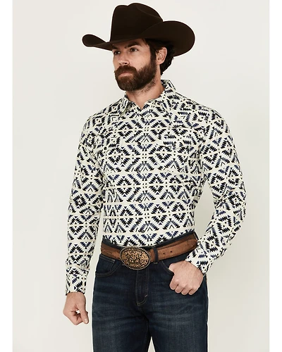 Cody James Men's Down Yonder Southwestern Print Long Sleeve Pearl Snap Western Shirt - Tall