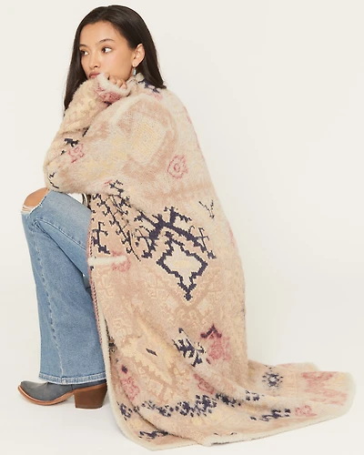 Shyanne Women's Southwestern Print Eyelash Yarn Duster