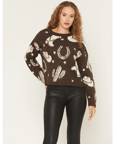 Idyllwind Women's Saddleridge Western Conversation Print Sweater