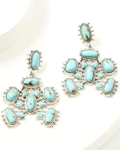 Idyllwind Women's Jewell Squash Blossom Statement Earrings