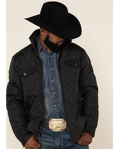 Kimes Ranch Men's Black Skink Quilted Shirt Jacket
