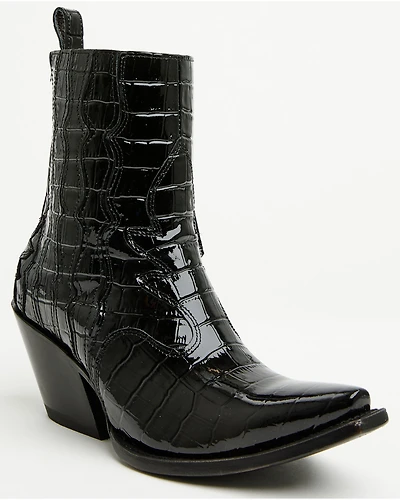 Ariat Women's Jade Crocodile Print Western Booties - Snip Toe