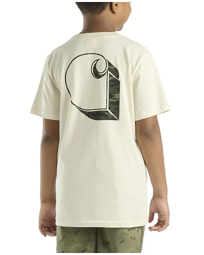 Carhartt Boys' Camo Logo Short Sleeve Pocket T-Shirt