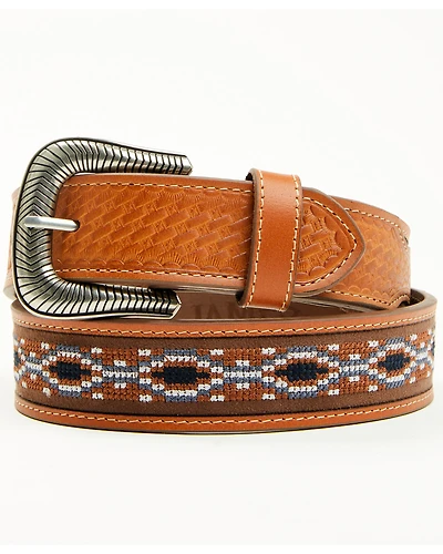 Cody James Men's Chesny Cross-Stitched Western Belt