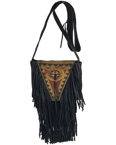 Kobler Leather Women's Black Painted Crossbody Bag