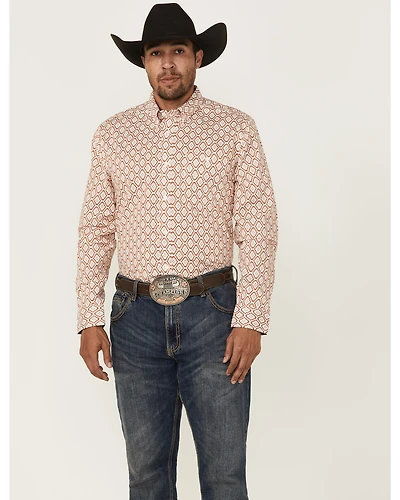 RANK 45® Men's Desert Walk Southwestern Print Long Sleeve Button-Down Stretch Western Shirt